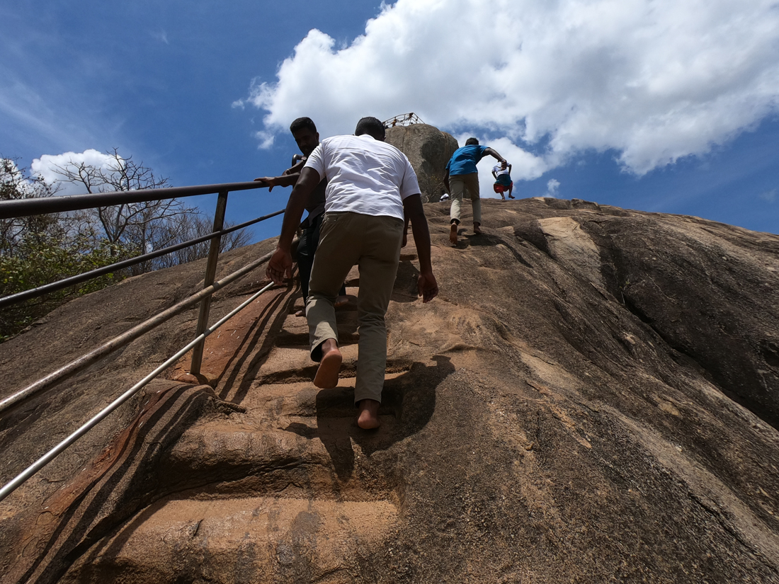 Sri Lanka Mihintale Escalier roche